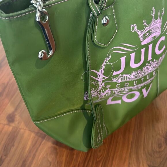 Juicy Couture Couturists vintage green pink tote bag - Picture 8 of 8